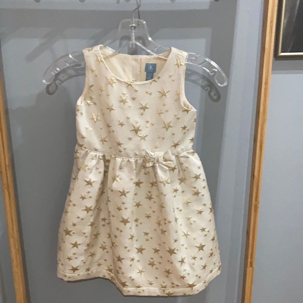 Ivory Baby Gap dress with gold stars